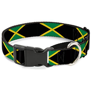 Imagem de Buckle-Down MGC-W31002-L Coleira para cães com bandeiras da Jamaica, grande