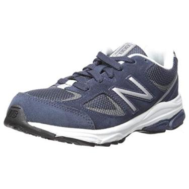 Imagem de New Balance Tênis de corrida infantil 888 V2 com cadarço, Azul-marinho/cinza, 3.5 Big Kid