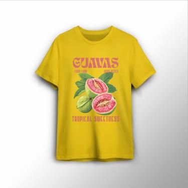 Imagem de Camiseta Estampada com Goiabas, Estampa Tropical - Lobo Sete, M, Amare