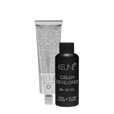 Imagem de Kit Keune Tinta Semi Castanho Claro 5 e Oxidante Cremoso Tinta & So Pure Color 6% 20 vol (2 produtos)