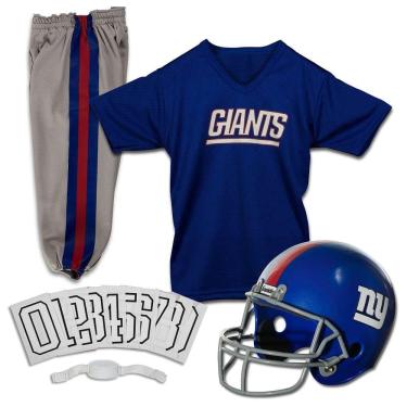 Imagem de Franklin Sports New York Giants Kids Football Uniform Set - nfl Youth Football Costume for Boys & Girls - Set Inclui Capacete, Jersey & Calças - Médio