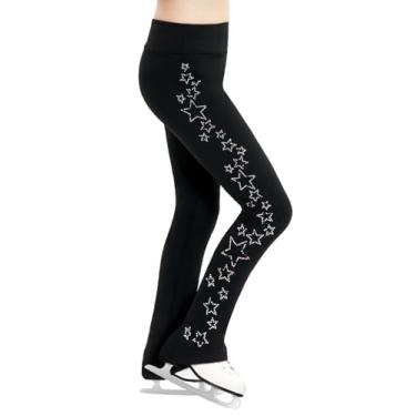 Imagem de Gogokids Leggings de patinação no gelo para meninas, meia-calça térmica de lã para crianças de 3 a 11 anos