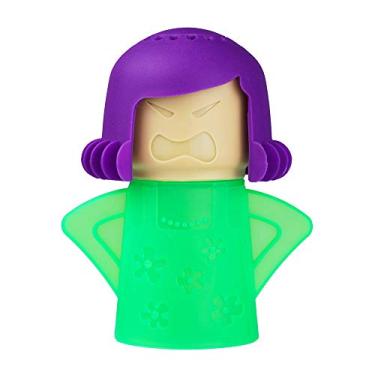Imagem de iFlyMars Limpador de forno de micro-ondas Asltw Angry Mama, acessório de cozinha a vapor de ação rápida, basta adicionar vinagre e água (verde)
