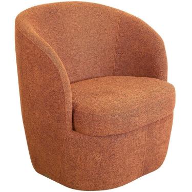 Imagem de Poltrona Para Sala E Escritório Base Giratória Samara Linho Terracota
