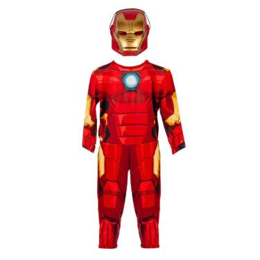 Imagem de Fantasia Homem De Ferro Infantil Luxo Com Máscara Tamanho G