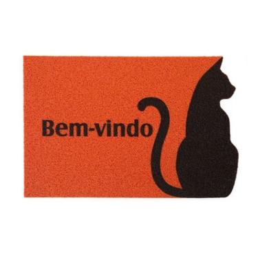 Imagem de Tapete Capacho Vinil Pet Kapazi - 40x60cm - Silhueta Gato