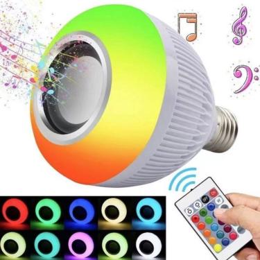 Imagem de Lampada Led Colorida Com Caixa De Som E Bluetooth