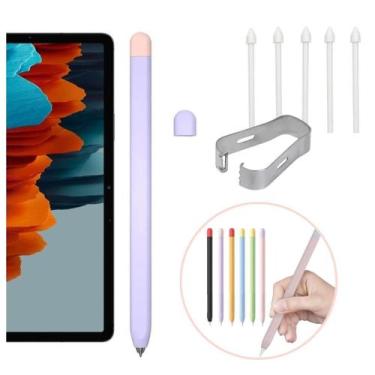 Imagem de Capa Silicone + Kit 5X Pontas Extras Para S-Pen Galaxy S7 - Tech King