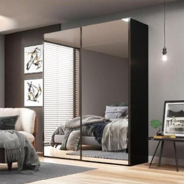 Imagem de Guarda Roupa 1,83m 2 Portas de Correr Espelhadas 100% MDF - Mambel Q, 