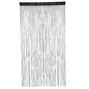 Imagem de 1 painel de cortinas frisadas 99 x 200 cm cortina de porta decorativa com contas divisória de sala cortina cortina cortina mosca tela borla para janela de porta de casa