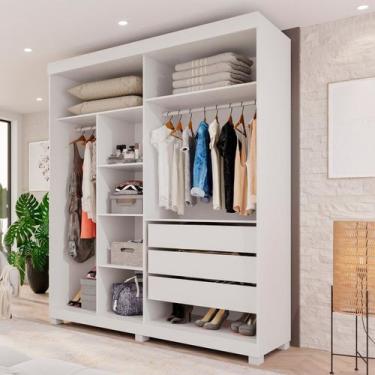 Imagem de Guarda-roupas Closet Casal 3 Gavetas com Pés Blumenau - Espresso Móvei