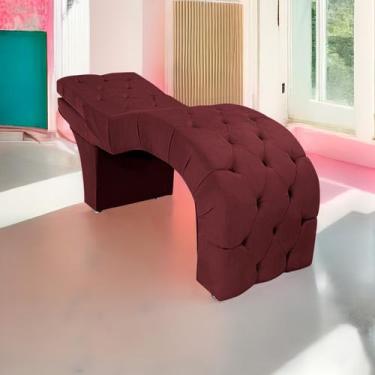 Imagem de Maca Estética com Encosto Dobrável Facial Capitonê Cílios Salão P02 Su