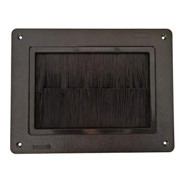 Imagem de ARM FLOOR Ilhós de escova de vedação de cabo de gerenciamento de fluxo de ar de piso elevado (1 pacote), preto, 282 x 211 x 50 mm