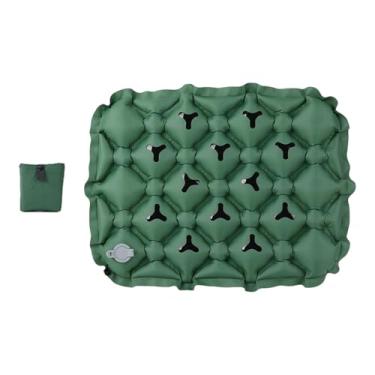 Imagem de simhoa Almofada de assento inflável para acampamento, almofada de assento de ar antiderrapante, de cadeira dobrável portátil para estádio, viagem, escalada, Verde