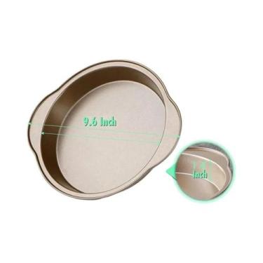 Imagem de Molde Redondo Antiaderente De 9 Polegadas Para Bolo, Aço Carbono, Quei