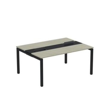 Imagem de Estação de Trabalho Mesa Plataforma Escritório Dupla para 2 Pessoas co