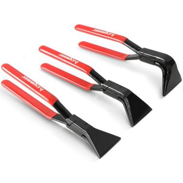 Imagem de Acymner Conjunto de alicate de dobra de chapa metálica de 3 peças | Costureiros manuais para telhados, encanadores e processamento de metal reto, ferramentas dobradoras de metal de 45° e 90°