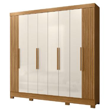 Imagem de Guarda Roupas Casal Ripado 8 Portas 4 Gavetas Diamante Moval