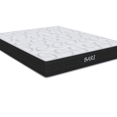 Imagem de Colchão Casal de Espuma D45 Bari malha 24x138x188cm Preto/Branco