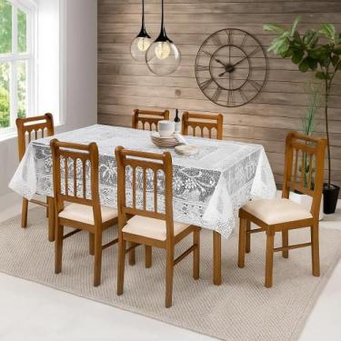 Imagem de Toalha De Mesa De Renda Quadrada 4 Lugares Coqueiro 1,60x1,60 - SouTex