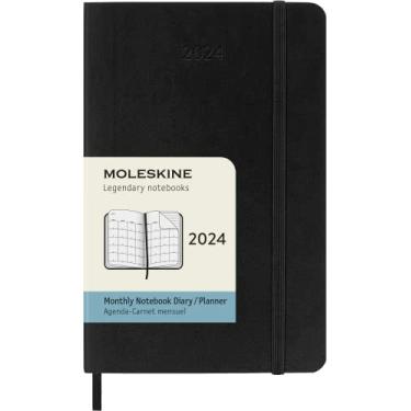 Imagem de Moleskine 2024 Monthly Planner, 12M, Pocket, Black, Soft Cover (3.5 x 5.5)