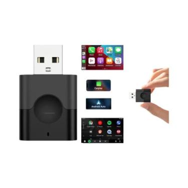 Imagem de Adaptador Wireless Carplay Android Auto 2 Em 1 Mini Caixa Inteligente 
