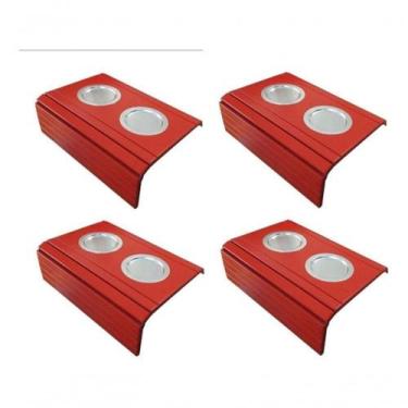 Imagem de Kit 04 Esteira Laqueada Sofá Vermelho - M A SORPREZO