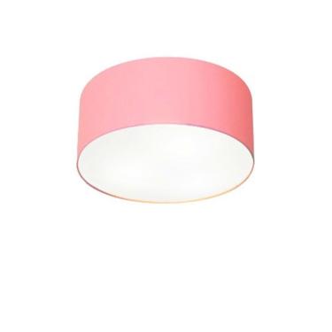 Imagem de Plafon De Sobrepor Cilíndrico Sp-3010 Cúpula Cor Rosa Bebê