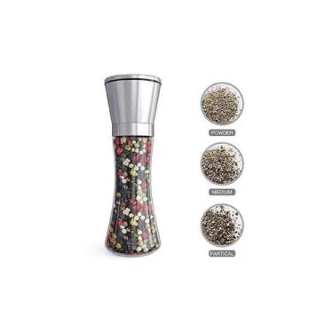 Imagem de Moedor de pimenta Saleiro de vidro 19cm - Lightbek Official Store