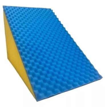 Imagem de Travesseiro Triangular Encosto, Kit com 02 Travesseiros Encosto de Espuma para Costas Lombar Anti-Refluxo Conforto