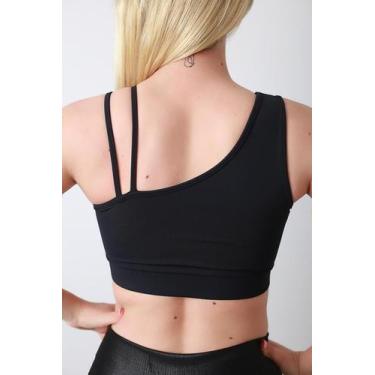 Imagem de Top Fitness com Alças - Julissa, Preto, XGG