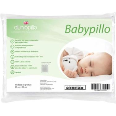 Imagem de Travesseiro Látex Babypillo Dunlopillo Capa Algodão 25X35cm