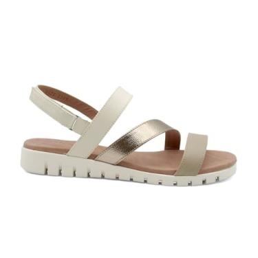 Imagem de Sandália Alexxa Opananken Feminina Rasteira 100% Couro 27103