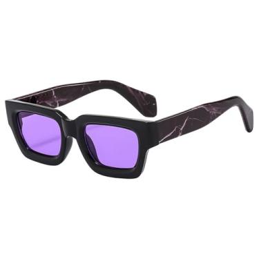 Imagem de Óculos de Sol Punk Masculino UV400 Cinza Jelly Feminino para Esportes ao Ar Livre, Corrida e Ciclismo, Preto e Roxo