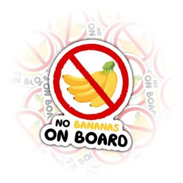 Imagem de (3 peças) Adesivo sem banana a bordo, adesivo de vinil engraçado com citação de para-choque de carro para garrafa de água, decalque de capacete de carro, presentes para homens, mulheres, amigas