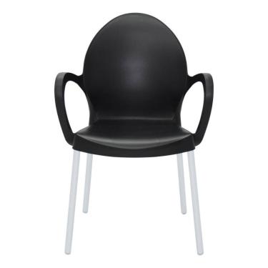 Imagem de Cadeira Tramontina Grace Com Braços Em Polipropileno Preto