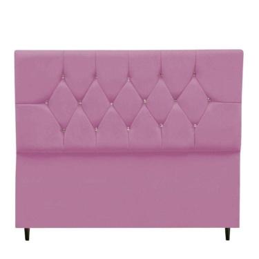 Imagem de Cabeceira Cama Estofada Box Queen 160 Cm Aurora Suede Rosa