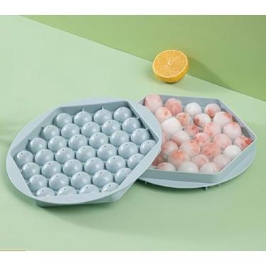 Imagem de Forma de Gelo Esfera 37 Cavidades Gelo de Bolinha forma de gelo de plástico(Azul)