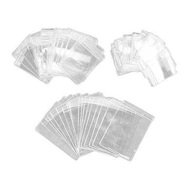 Imagem de 120 peças de bolsas de joias transparentes, sacos de armazenamento Ziplock de PVC espessos resistentes à oxidação com design transparente reutilizável, para brincos, anéis, colares, pulseiras