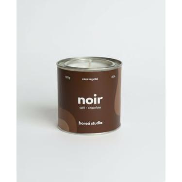 Imagem de Vela Aromática Noir, Café e Chocolate, Cera Vegetal, Feita à Mão, Pavio de Algodão, Essência Premium