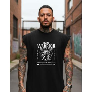 Imagem de Regata Over Machao Divine Warrior Algodão Fios 30.1 Verão - AL7, Preto