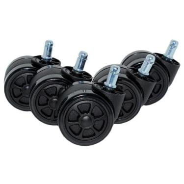 Imagem de Rodízios para Cadeira Escritório Gamer kit com 5 em PU - Conforsit