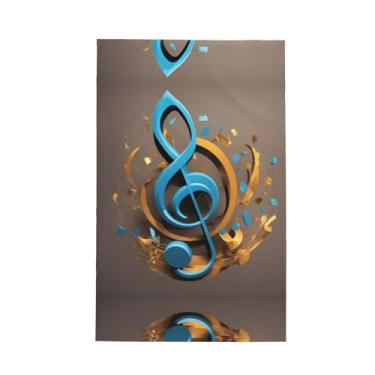 Imagem de XLLingL Toalhas de cozinha com estampa de notas musicais, panos de prato de microfibra, para decoração e limpeza de cozinha - 1 peça