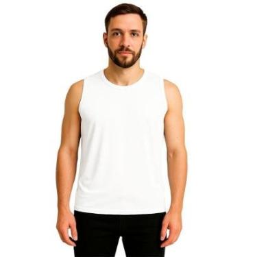 Imagem de Camiseta Regata Masculina Lisa Dry Academia Fit-Masculino