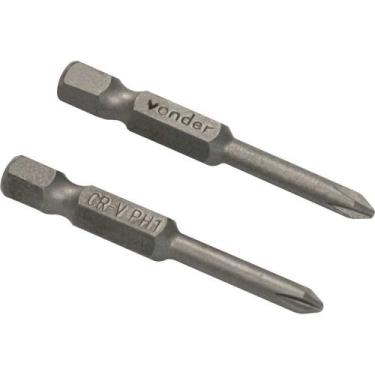 Imagem de Jogo de Bits de Ponteiras Phillips com Encaixe Sextavado 1/4", nº 1 x 