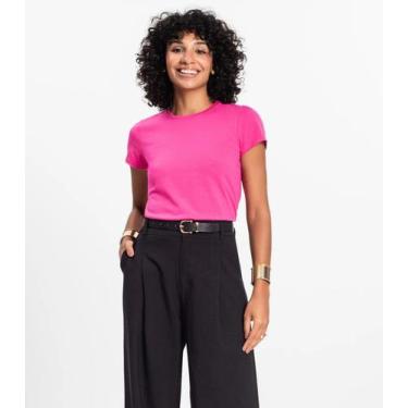 Imagem de Blusa Feminina Cotton Leve Básica Rovitex Rosa, GG, Rosa