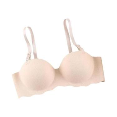 Imagem de Sutiã Sem Costura E Sem Fio Para Mulheres, Com Efeito Push Up, Em Core