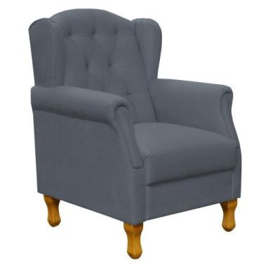 Imagem de Poltrona Decorativa Para Sala De Estar Yara P02 Suede Cinza - LYAM DEC