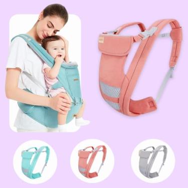 Imagem de Bolsa Canguru Ergonômico para Bebê Ergobaby - Mochila para Carregar Bebê 4 em 1 Dobrável & Ajustável com 15 e Suporte a Cintura, Elegante para Passeios e Confortável para Atividades Diárias (Azul)