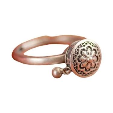 Imagem de Anel Giratório De Cristal Feminino Fofo Com Contas Para Alívio Da Ansi